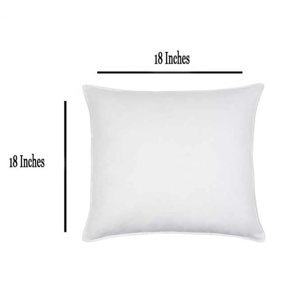Indihomecraft Handicraft Cotton Cushion Cover - Hand Stitched Embroidery Decorative Art Boho Pillow Flower Shape Hand Made Pillow Cover | Hand Stitch Square Shape 18X18 Inches Cushion Cover, Set of 1