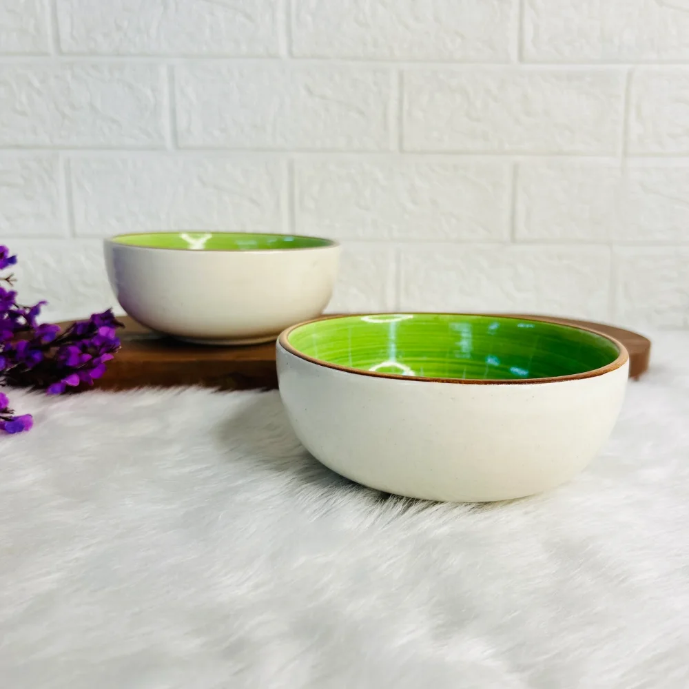 Kiwi Shaped Ceramic Snack Bowl – Fruit Design Serving Bowl for Snacks