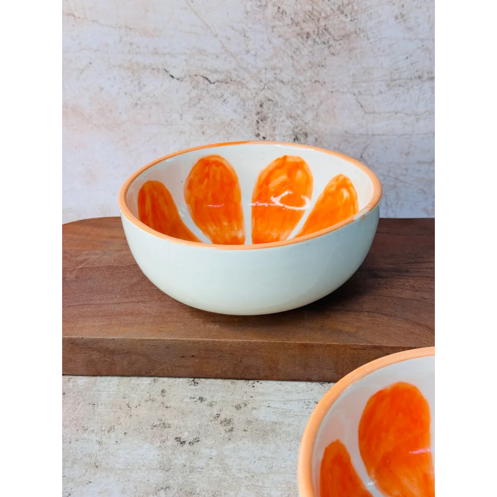 Orange Shaped Ceramic Snack Bowl – Fruit Design Serving Bowl for Snacks