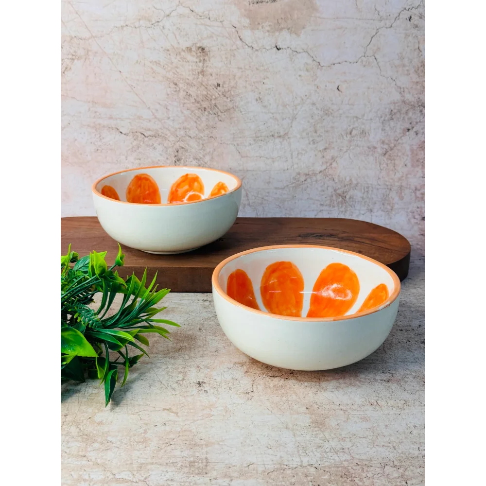 Orange Shaped Ceramic Snack Bowl – Fruit Design Serving Bowl for Snacks