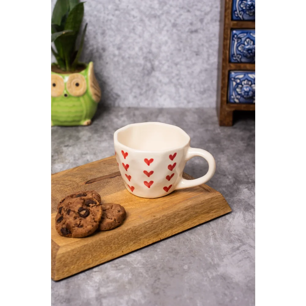 Red Heart Ceramic Coffee Mug – Cute Romantic Tea & Coffee Cup