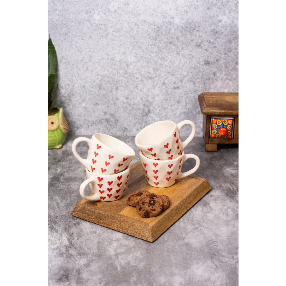 Red Heart Ceramic Coffee Mug – Cute Romantic Tea & Coffee Cup