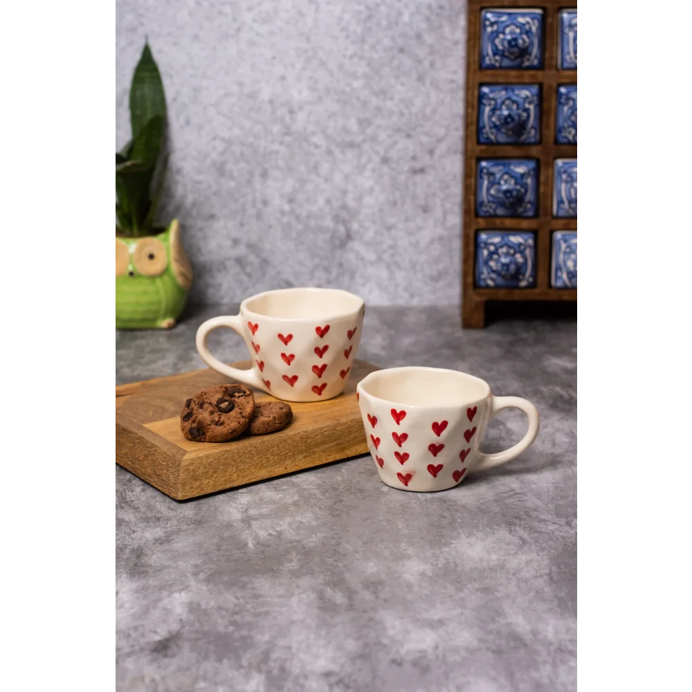 Red Heart Ceramic Coffee Mug – Cute Romantic Tea & Coffee Cup
