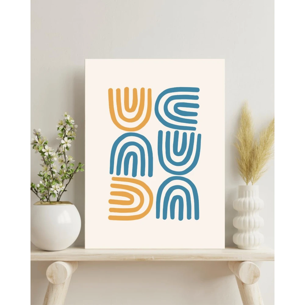 FURNISHUB DECORATIONS Crafty Lines Canvas - Canvas Painting Office Home Wall Decor Framed Gift