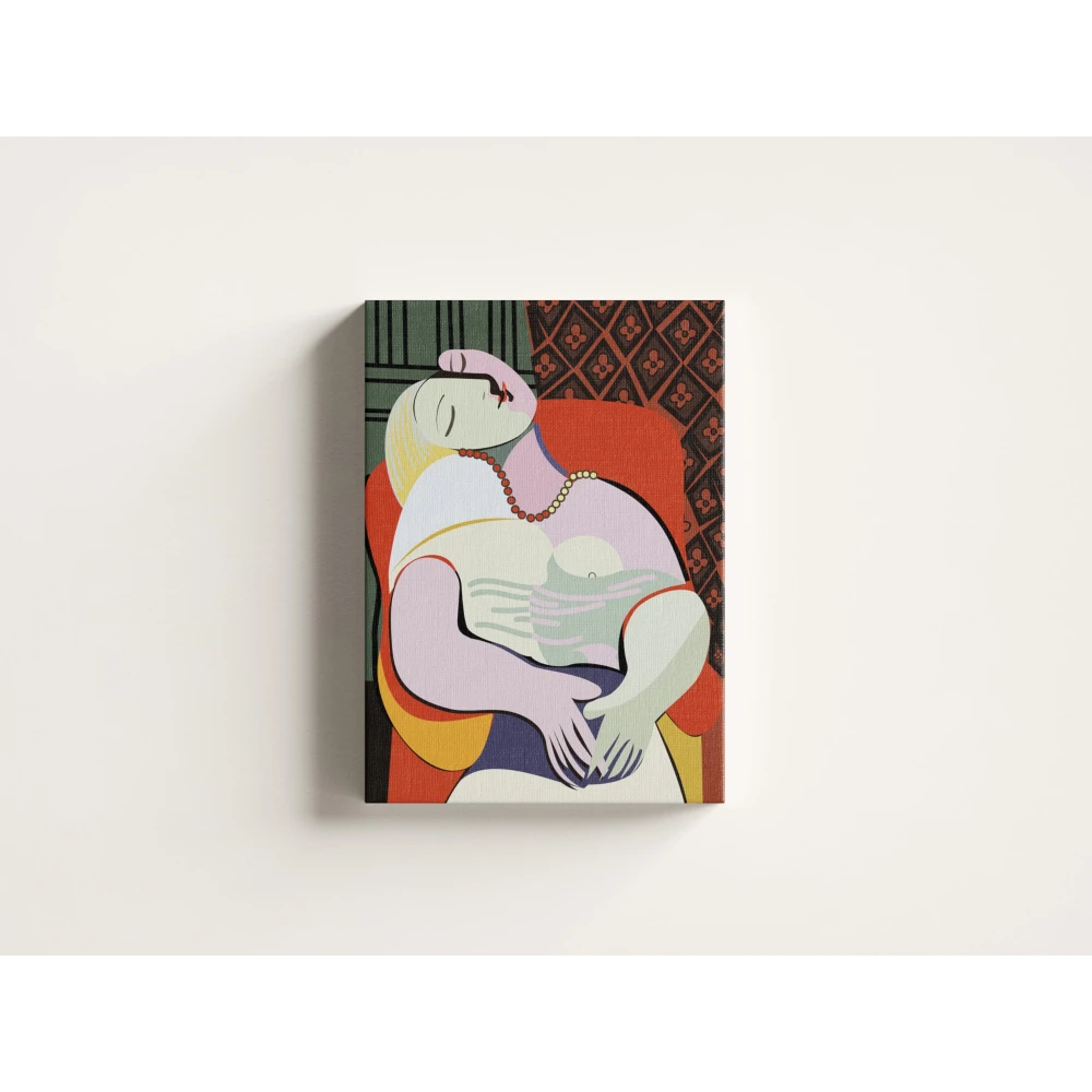 FURNISHUB LE Reve, by Pablo Picasso (1932) | Famount Artwork Painting | Wall Decor Artpiece | Home Decor Accessories