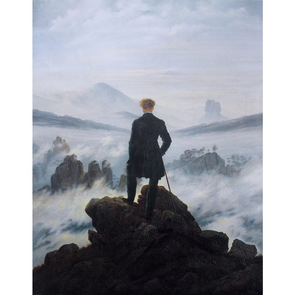 Wanderer Above the Sea of Fog Caspar David Friedrich Canvas Print | Sublime Romantic Landscape