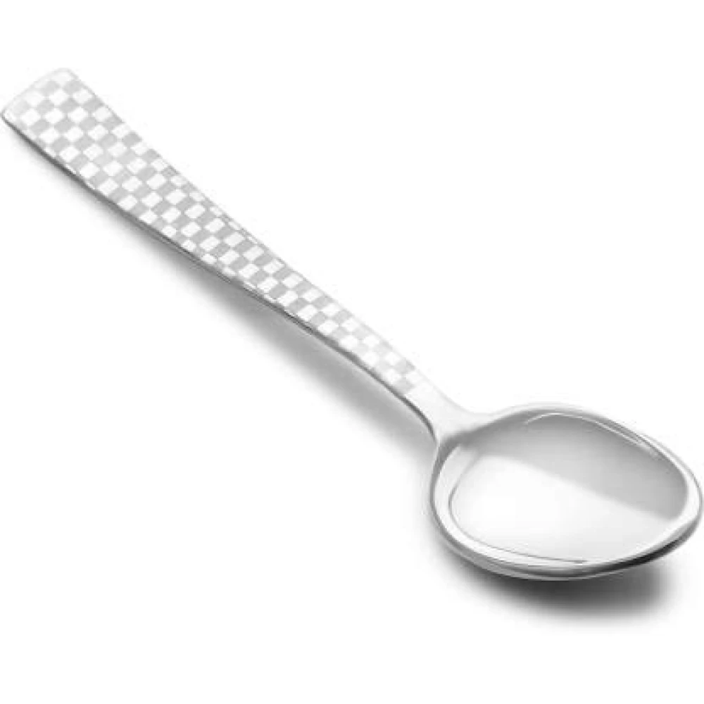 Palomino 6 Pcs Desert Spoon Set with Diamond | Design Stainless Steel Dessert Spoon Set (Pack of 6) Diamond Dsrt Spoon