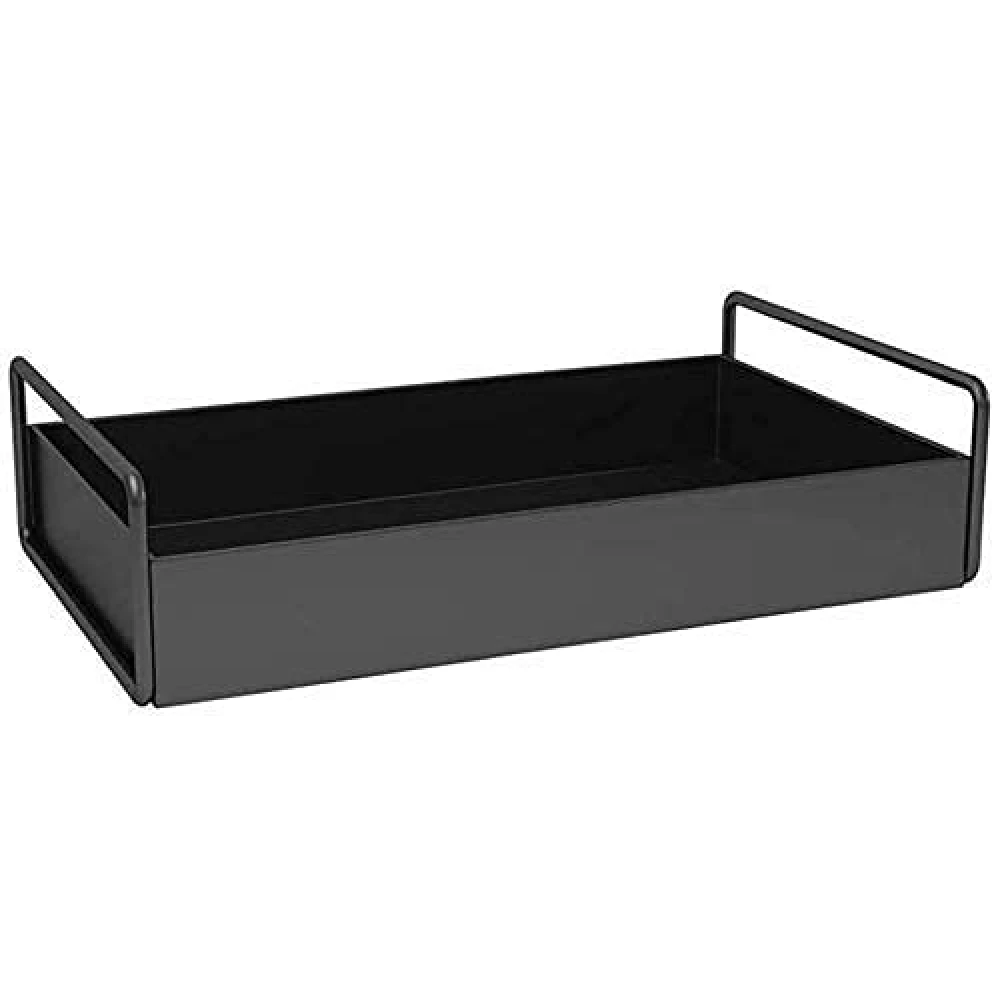 Palomino Bathroom Vanity Tray, Kitchen/Bathroom Countertop Storage Shelf Organizer,Coffee Table Decorative Tray Cosmetic Organizer Display Holder, Black