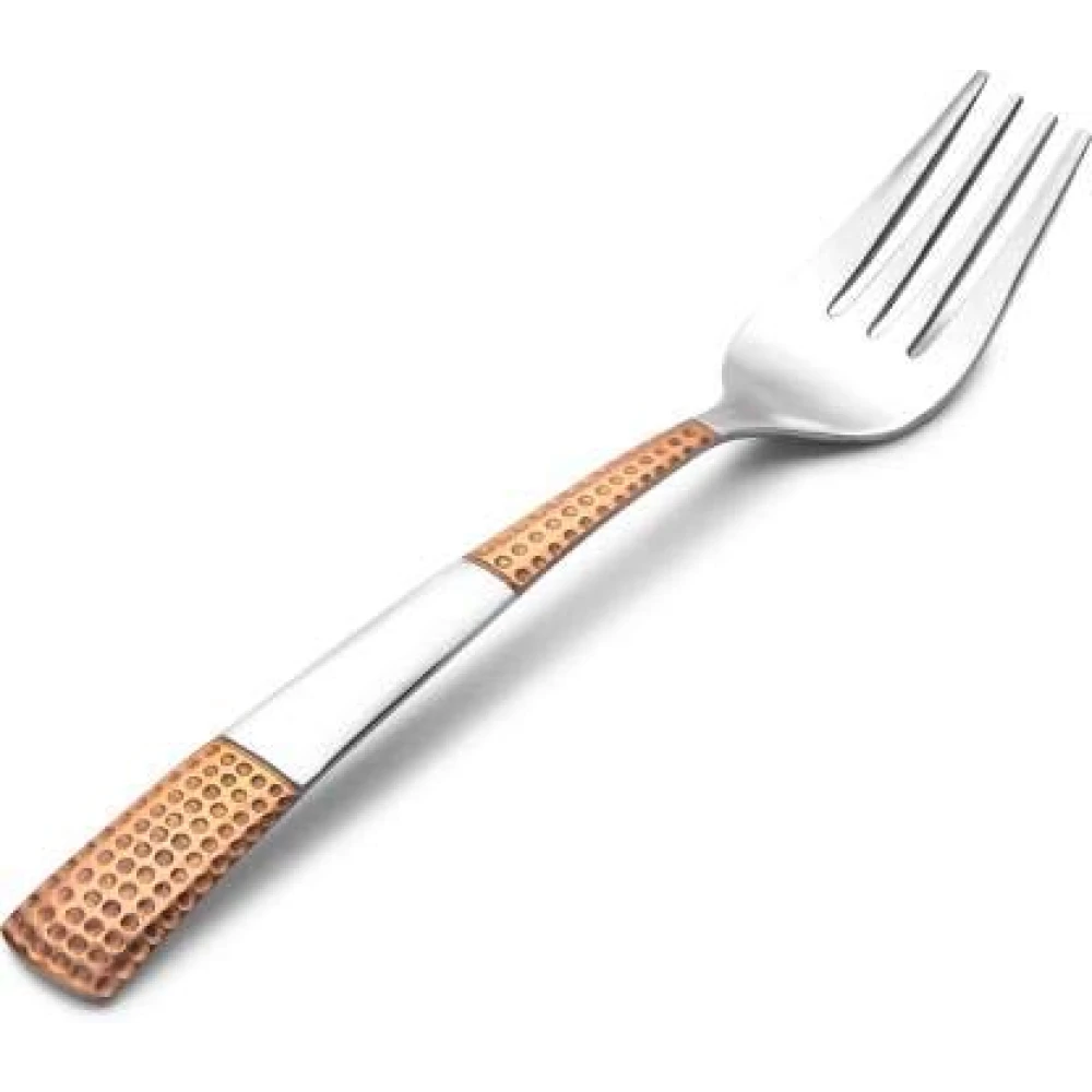 Palomino Stainless Steel Dessert Fork Set (Pack of 6) Platinum Rose Gold Dsrt Fork
