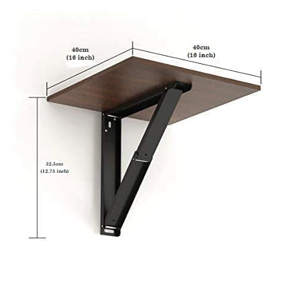 Palomino Wall Mounted Wooden Folding Table, Drop-Leaf Coffee & Tea Table, Bedside Study Mini Laptop Desk for Home, Living Room & Office (Brown, 1 Pc)