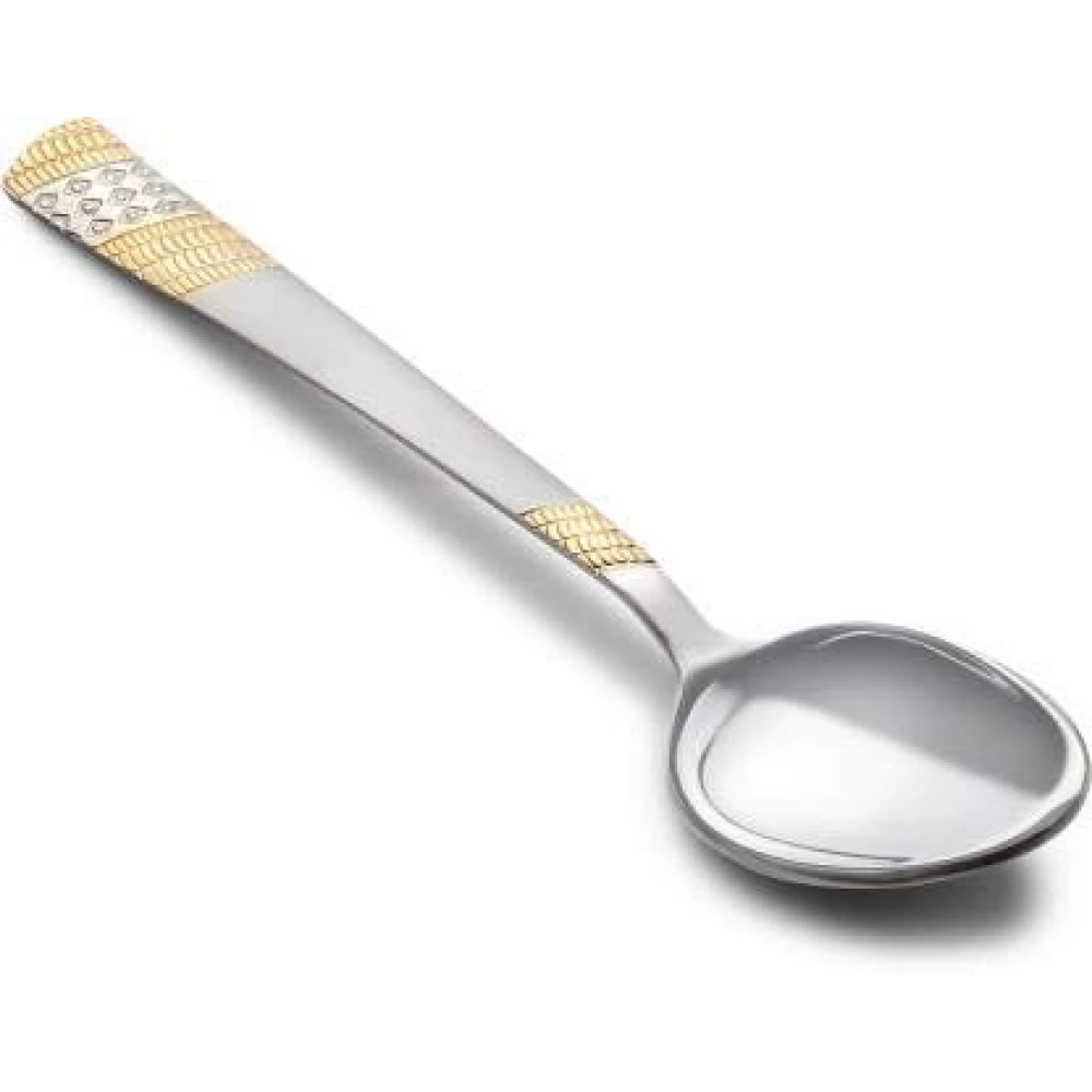 Palomino 6 Pcs Master Spoon Set with Imperial Gold Design Stainless Steel Dessert Spoon Set (Pack of 6) Imperial Gold Mstr Spoon