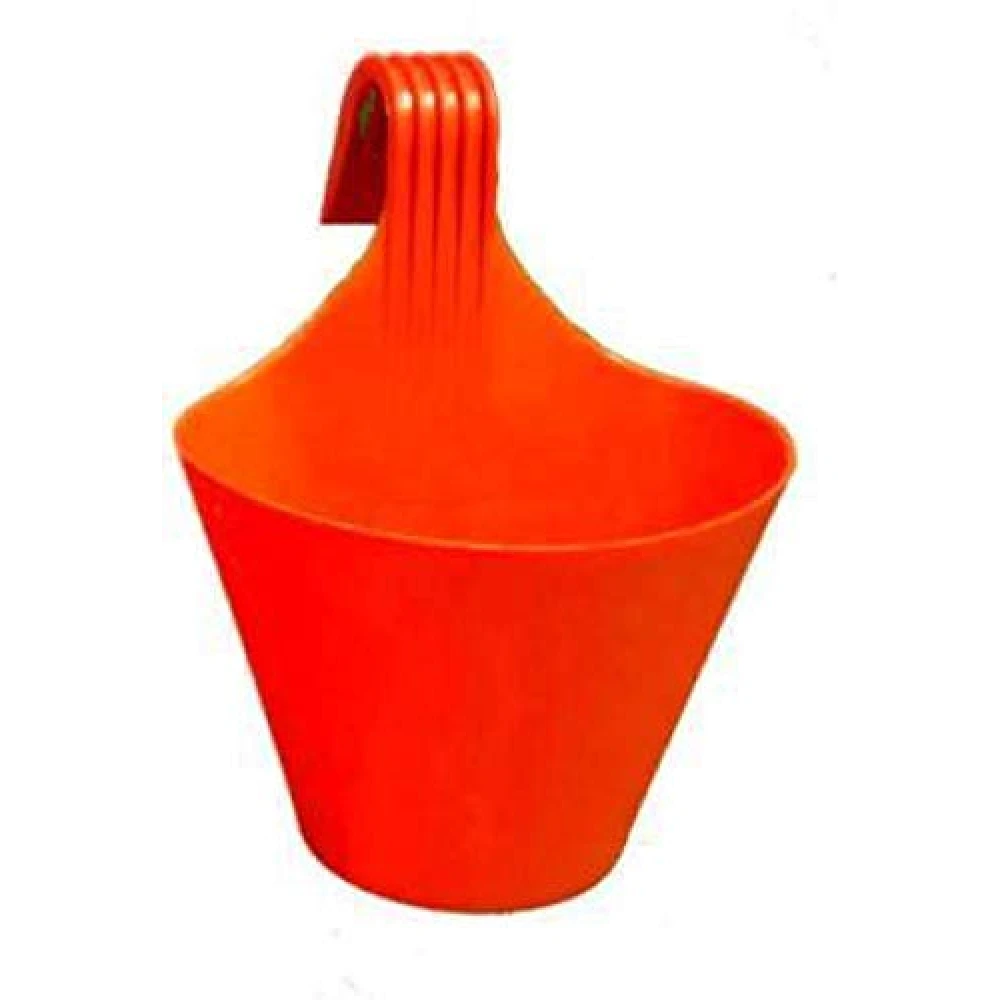 Homify Railing Hook Pot (Set of 4) Railing Planter Plant Container Set (Pack of 4, Plastic) Plant Container Set (Pack of 4, Plastic)