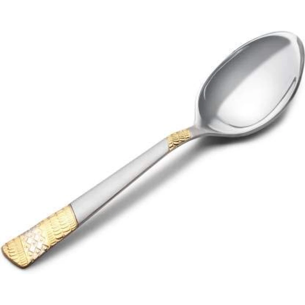 Palomino 6 Pcs Desert Spoon Set with Imperial Gold Design Stainless Steel Dessert Spoon Set (Pack of 6) Imperial Gold Dsrt Spoon