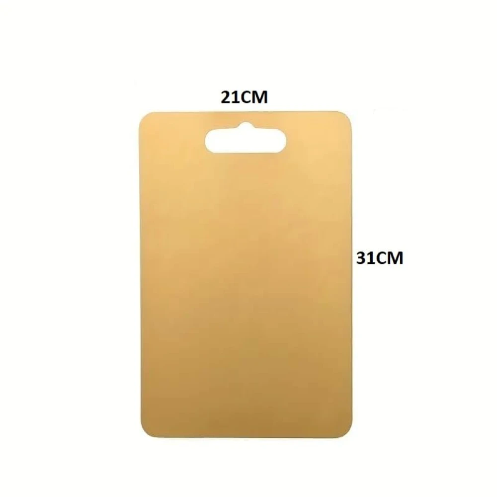 Palomino Stainless Steel Chopping Board for Kitchen | Heavy-Duty Cutting Board for Vegetables, Fruits, Meats | Vegetable Chopper Boards | Premium Metal Chopping Board (31x21cm) -Gold