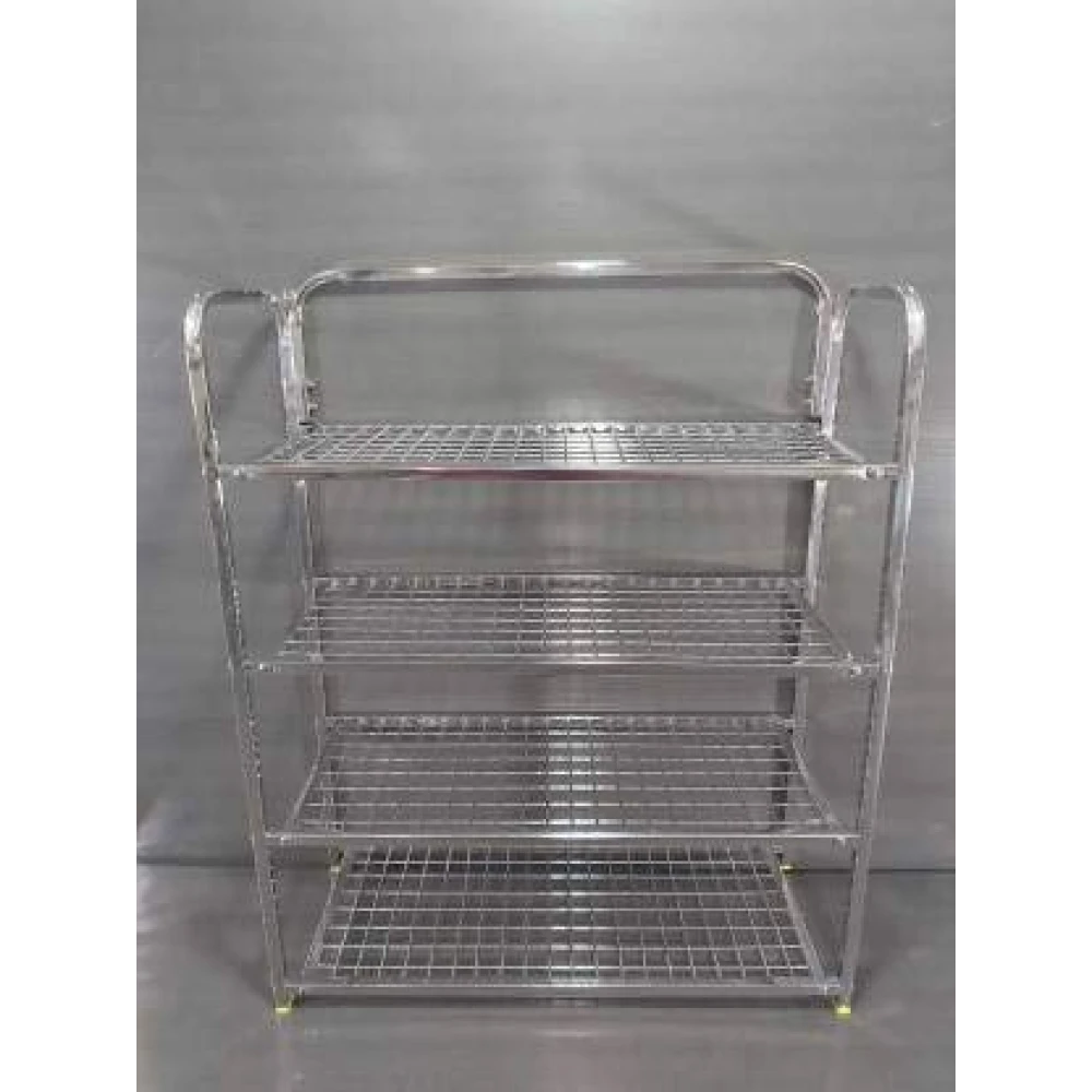 Palomino Polo Stainless Steel 4 Layer Wall Mount Multipurpose Rack Utensils Rack | Kitchen Dish Rack Modern Kitchen Storage Rack (31 x 24 inch)