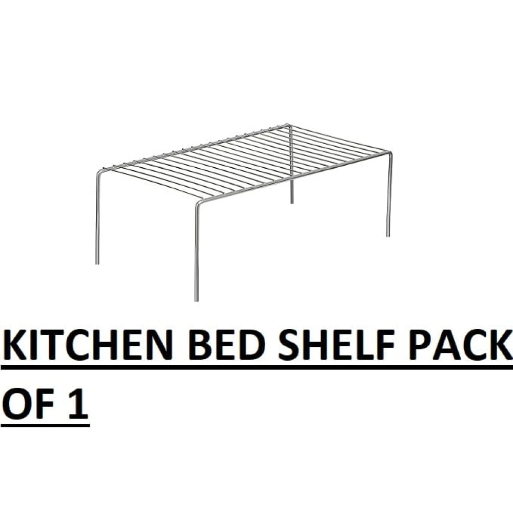 Homify Stainless Steel Under Cabinet Kitchen Dish Rack Expandable Storage Floating Shelves for Kitchen Multipurpose Organizer with Anti-Rust Nano Coating(Pack of 1)