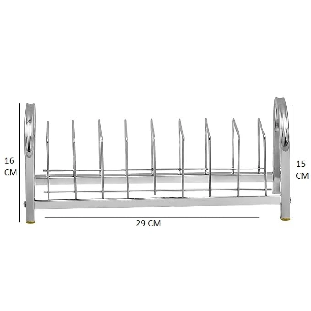 Palomino Stainless Steel Plate Rack/Dish Rack/Plate Stand/Dish Stand/Utensil Rack/Chrome Plated (6 Plate) Plate Kitchen Rack Plate Kitchen Rack (Steel)