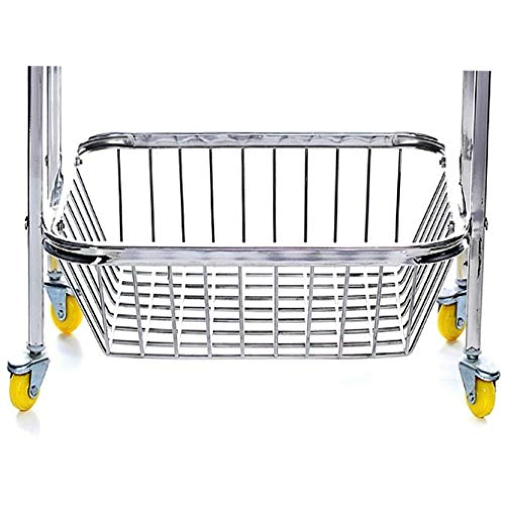 Palomino Stainless Steel 3 Layer Fruit and Vegetable Kitchen Basket Trolley - Square