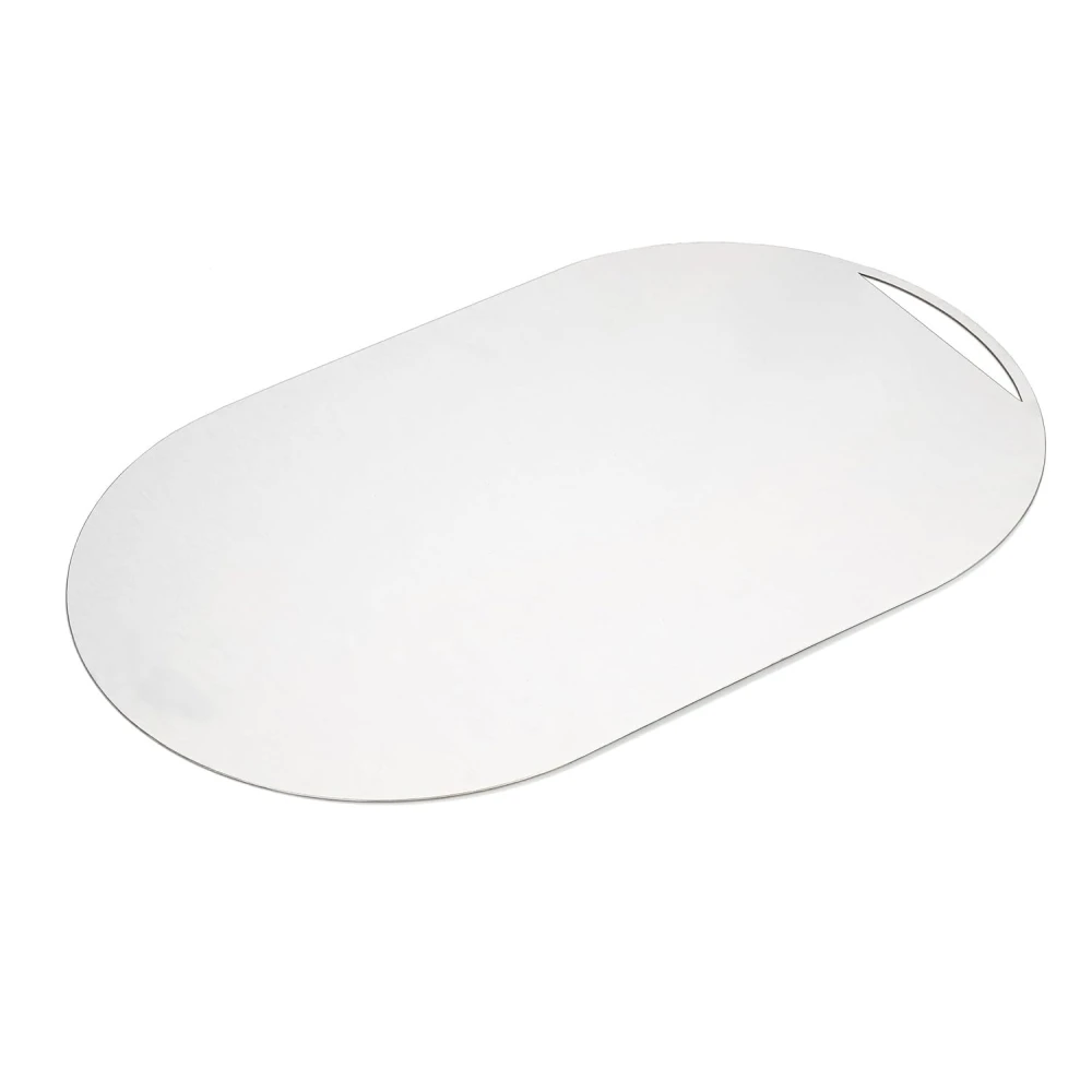 Palomino Oval Shape Stainless Steel Chopping Board | Cutting Board Vegetable, Fruit, Bread & Meat | Durable Safe & Heavy Duty(40.5x25.5x1mm)