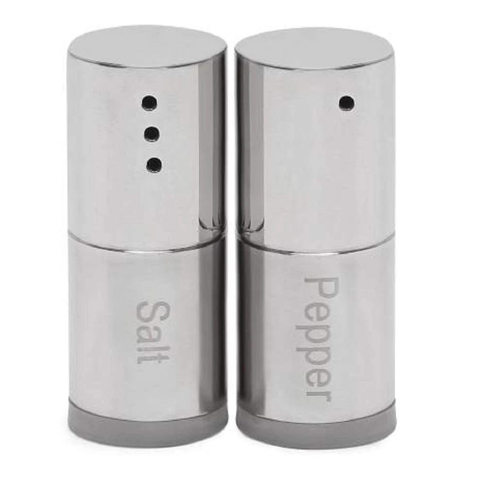 Palomino Stainless Steel Salt & Pepper Shakers Masala Dabbi Salt and Pepper Set for Dining Table - (Set of 2, Steel)