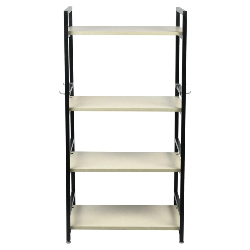 Palomino 4 Layer Microwave Rack/Kitchen Rack/Storage Shelf for Home, Office, Printer Desk Containers Kitchen Rack (White, Iron, Tiered Shelf)