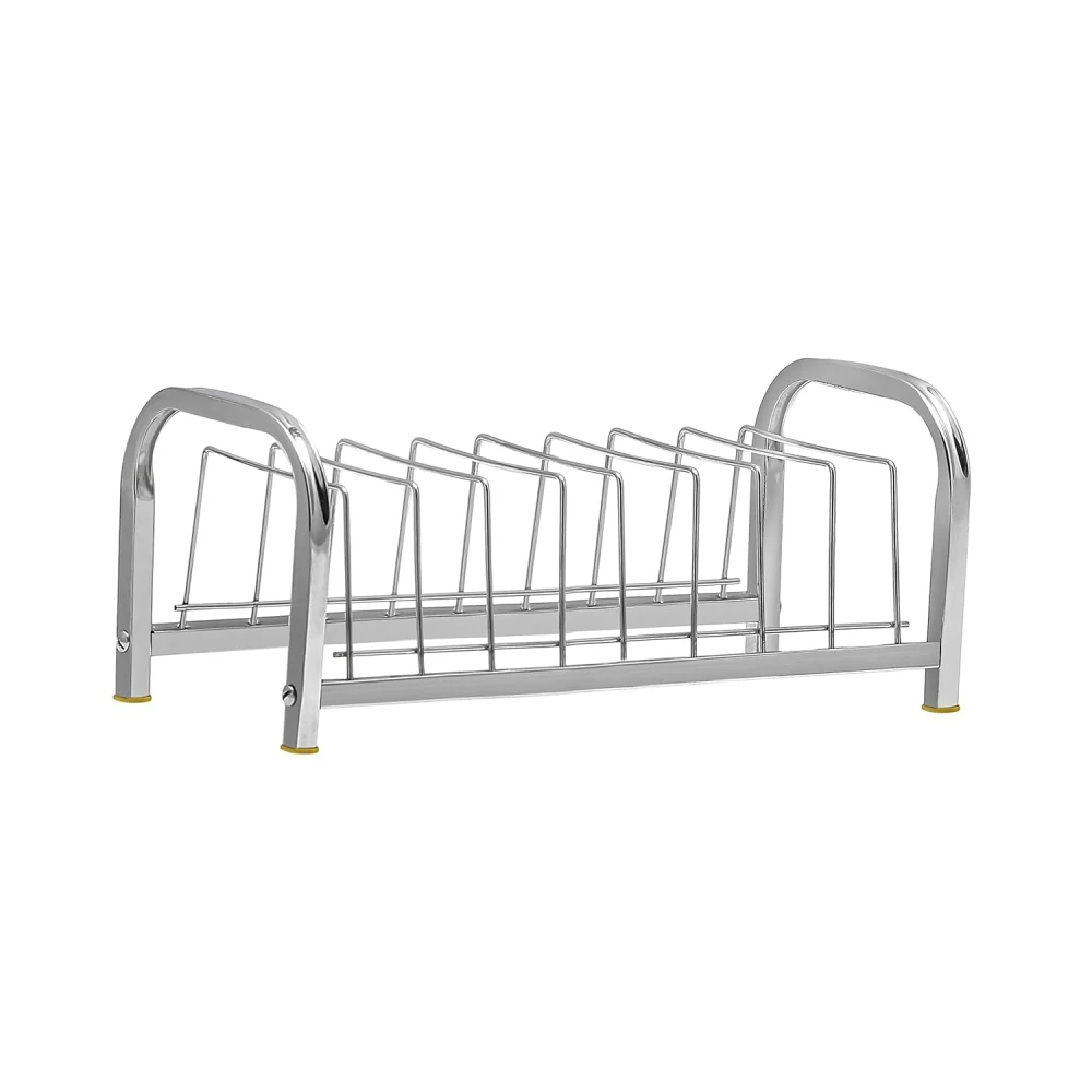 Palomino Stainless Steel Dish Rack – Chrome-Plated 8-Plate Stand & Utensil Holder – Rust-Resistant, Durable Kitchen Organizer