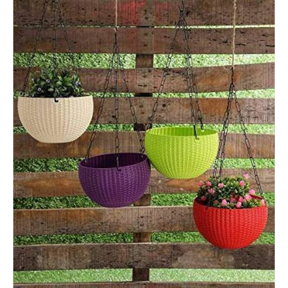 Homify Plant Container Set (Pack of 4, Plastic)