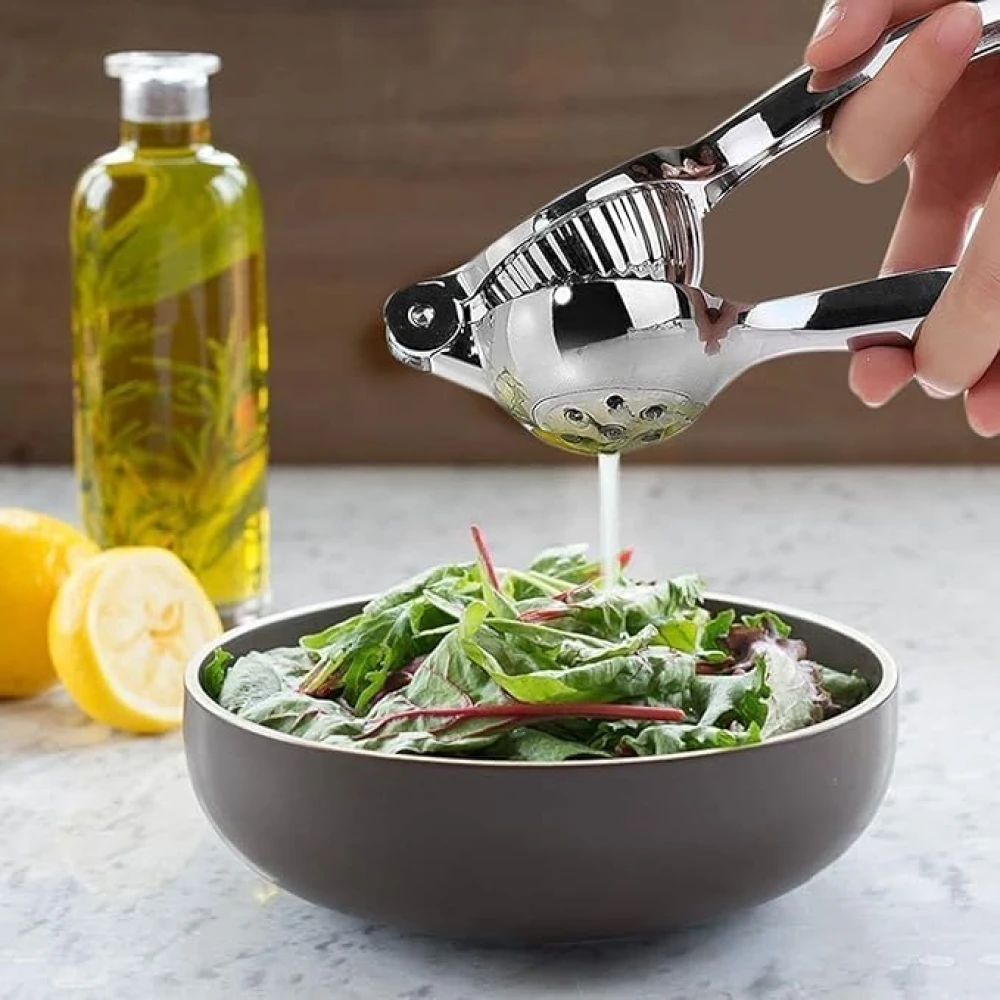 Palomino Stainless Steel Finish Lemon Squeezer with Comfortable Handle | Modern Kitchen Tool for Lemon Juice Extracting | Easy to Use and Clean