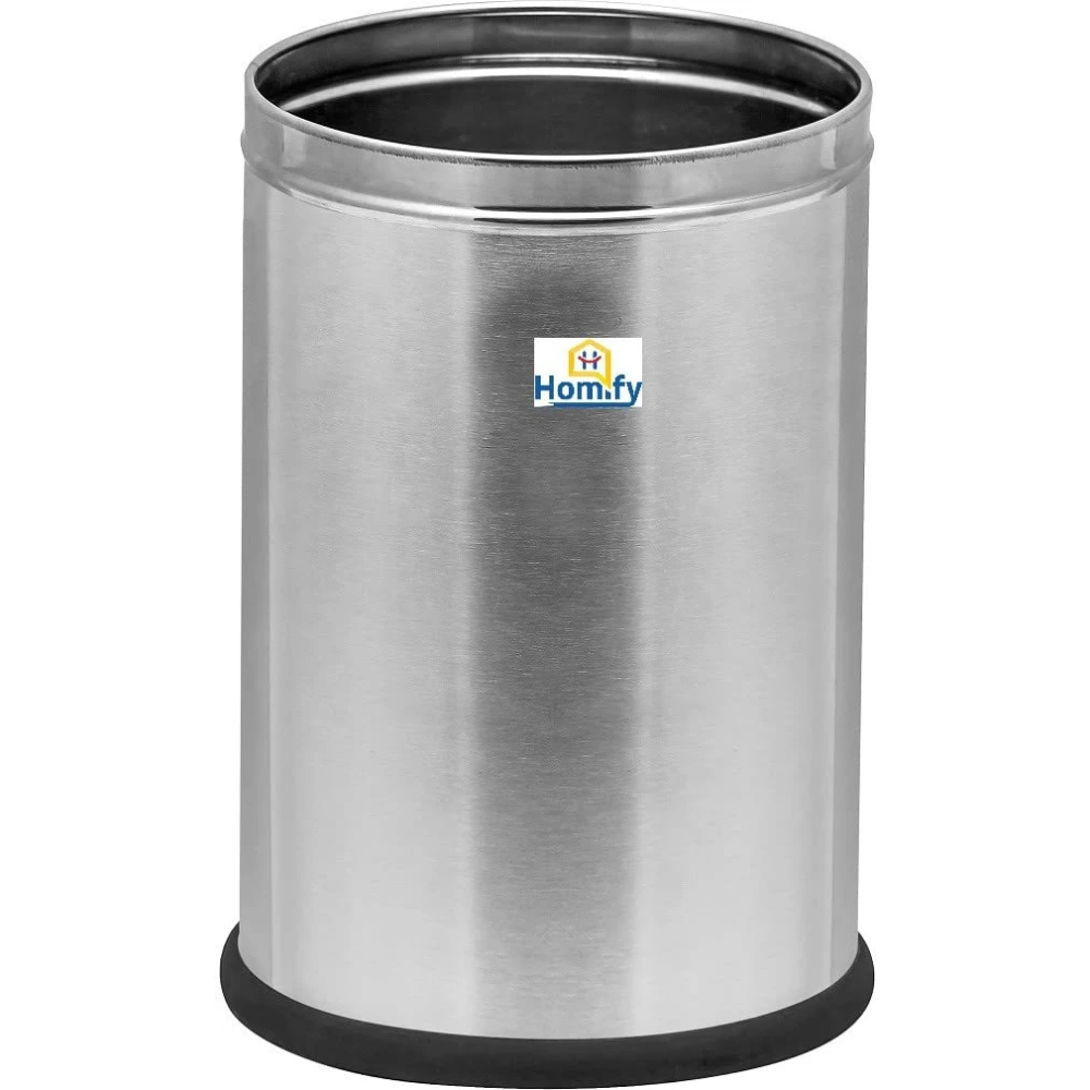 Homify Stainless Steel Dustbin Waste Bin Stainless Steel Dustbin for Home Kitchen Office