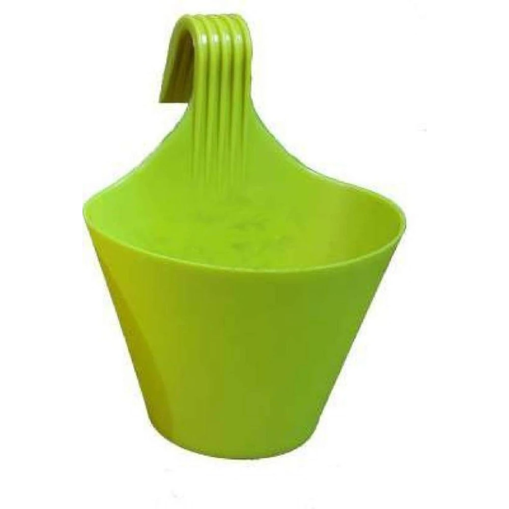 Homify Railing Hook Pot (Set of 5) Railing Planter Plant Container Set (Pack of 5, Plastic) Plant Container Set (Pack of 5, Plastic)