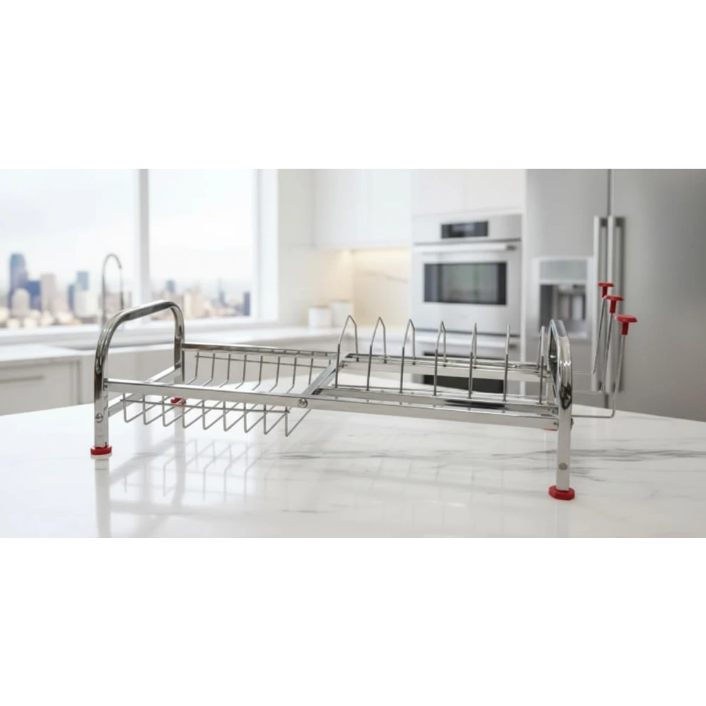 Palomino Kitchen Rack Wall Mount Kitchen Dish Rack Plate Cutlery Stand/Kitchen Utensils Rack/Modern Storage Rack- 6x21 inch