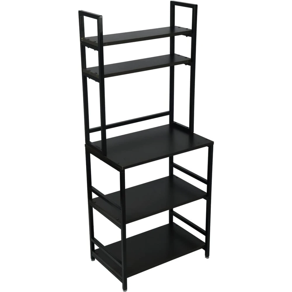 Palomino 5 Layer DLX Microwave Rack | OTG Rack | Kitchen Rack | Storage Rack for Home Containers Kitchen Rack | 5 Layer Oven Rack Stand (Iron, Black)