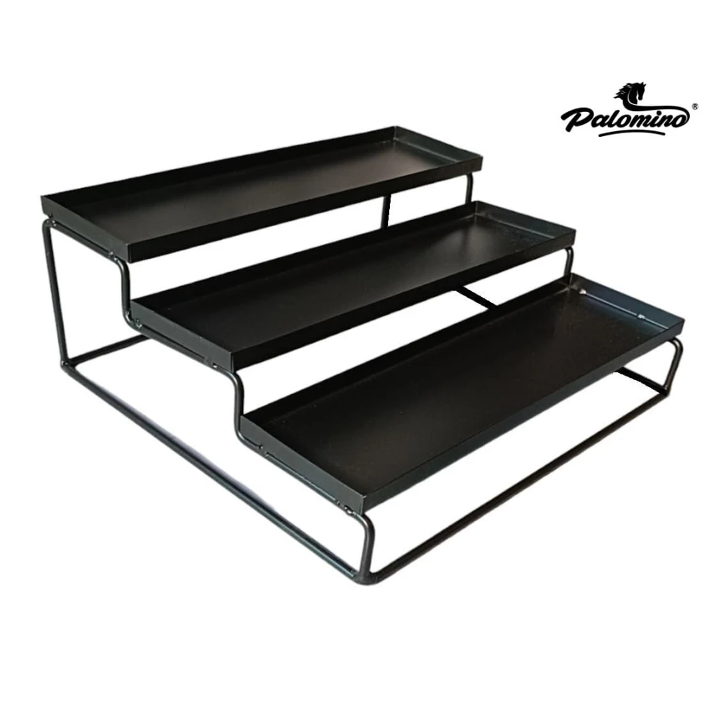 Palomino 3-Step Kitchen Countertop Spice Rack Container Utensil Holder Organizer Black