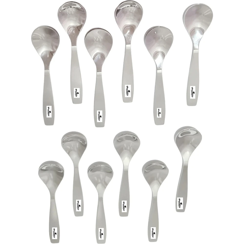 Palomino Masala Spoons Stainless Steel 12 Pieces Masala Spoons Set for Home Kitchen Steel Tea Spoon Set Stainless Steel Table Spoon Set - Pack of 12