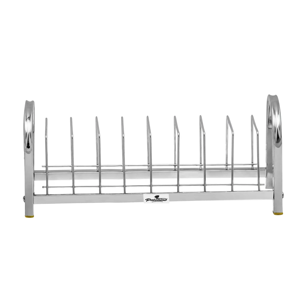 Homify Stainless Steel Dish Rack – 6-Plate Chrome Plated Plate Stand/Utensil Rack for Kitchen – Durable & Rust-Resistant Plate Organizer