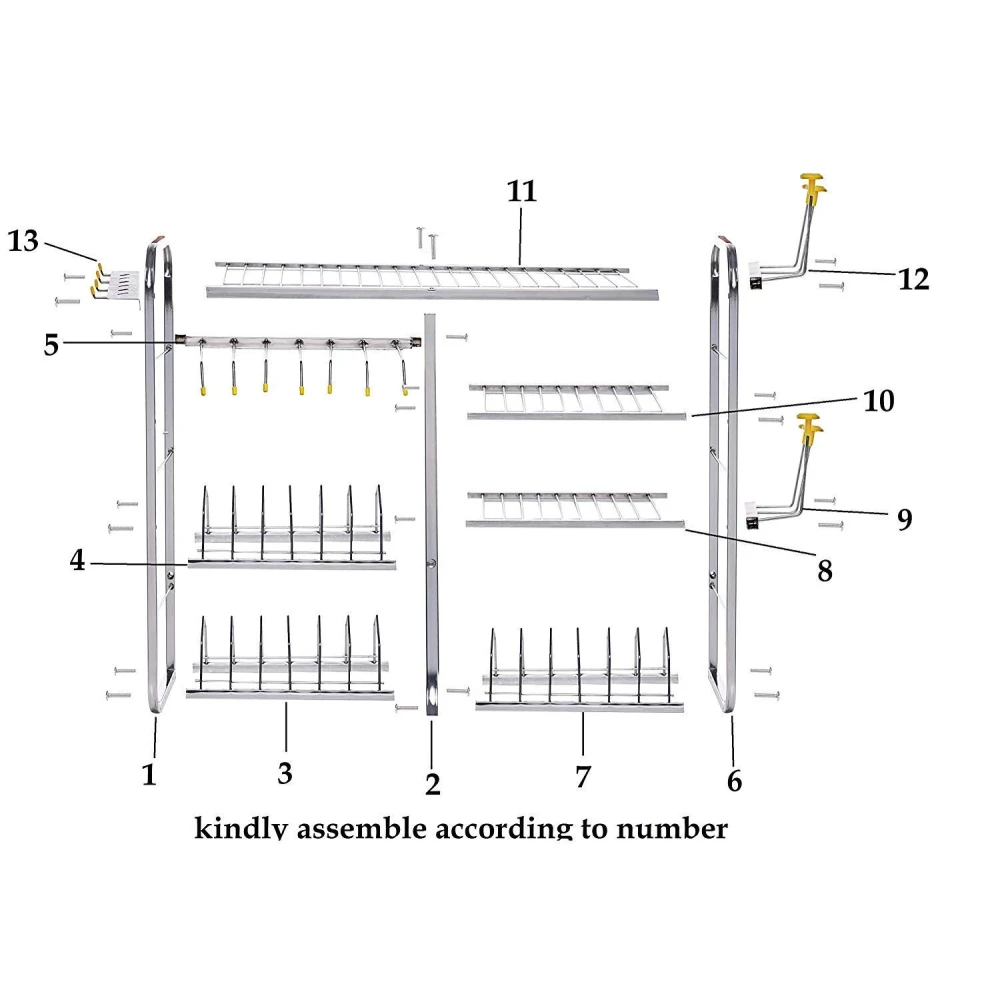 Homify Stainless Steel 4 Layer Kitchen Rack Utensils Rack for Modern Kitchen Steel Kitchen Rack S S Dish rack Stand (24 x 24 inch)