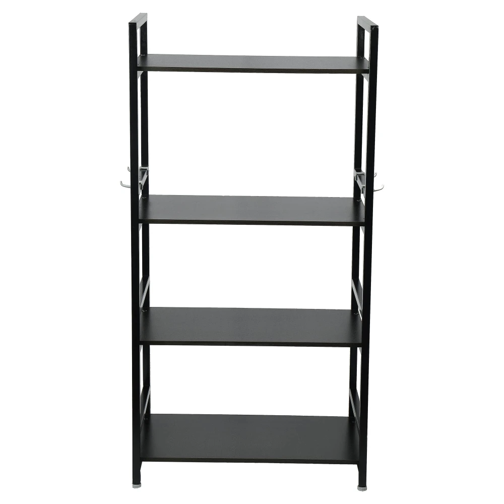PALOMINO 4 Layer Microwave Kitchen Rack/Storage Shelf for Home, Office, Printer Desk - Tiered Shelf Containers (Brown)(Iron)