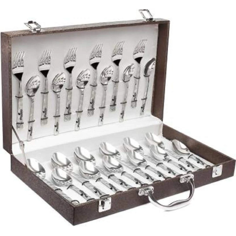 Palomino 24 pcs Stainless Steel Cutlery Set with Gift Box (Content: 6pcs Desert Spoon, 6pcs Desert Fork, 6pcs Tea Spoon & 6pcs Master Spoon)