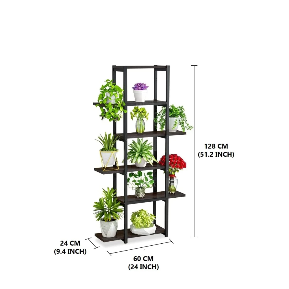 Palomino Plant Stand Indoor Outdoor, Plant Display Multi Tier Flower Shelves Stands, Garden Plant Shelf Rack Holder in Corner Living Room Balcony Patio Yard