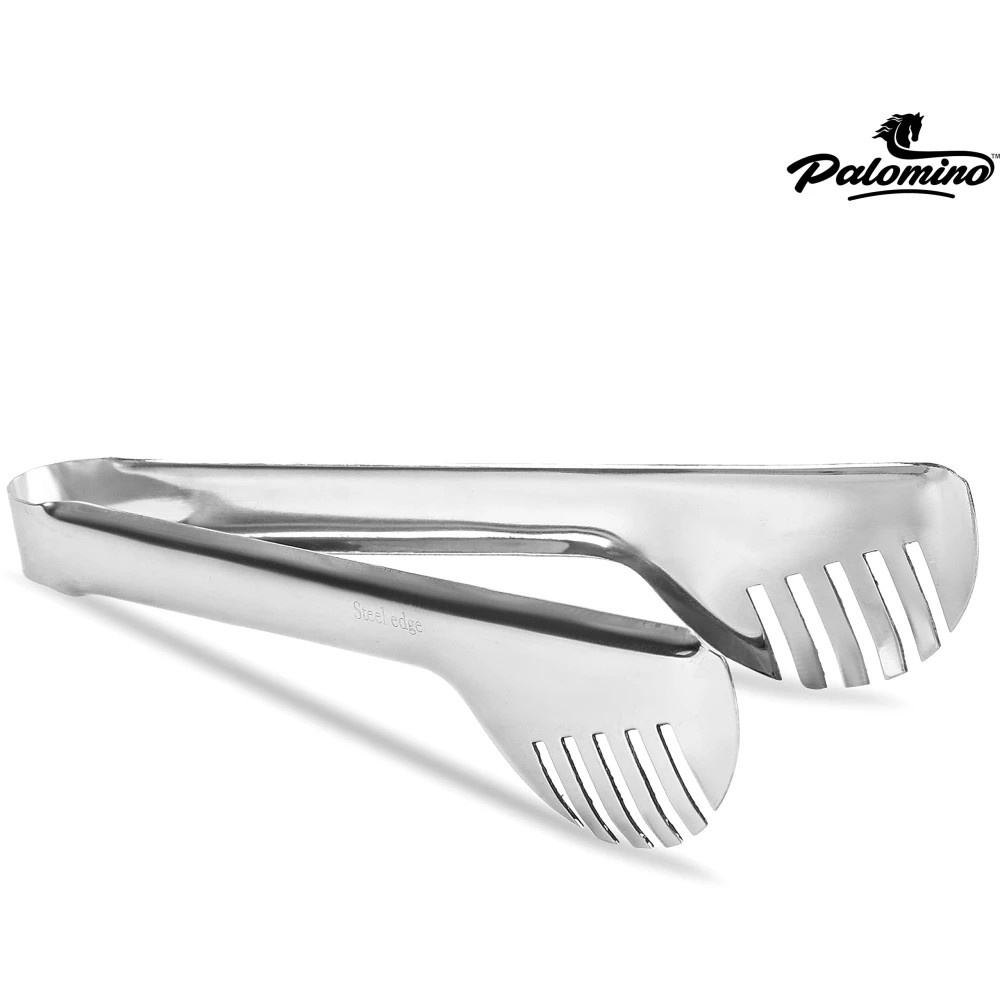 Palomino Stainless Steel Spaghetti Tongs Server Serving Tongs Tong for Noodles Pasta Macaroni Salad Kitchen Tools Food Serving Utensil -25 cm, Pack of 1