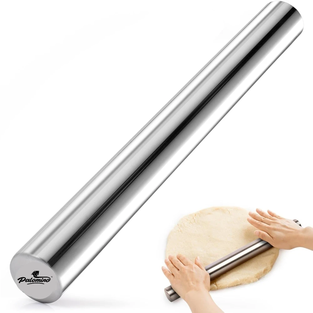 Palomino Stainless Steel Kitchen Tool Set, Chakla Belan Stand & Chopping Board with Rolling Pin Pack of 3