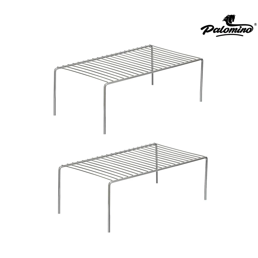 Palomino Stainless Steel Under Cabinet Kitchen Dish Rack Expandable Storage Floating Shelves for Kitchen Multipurpose Organizer with Anti-Rust Nano Coating(Pack of 2)