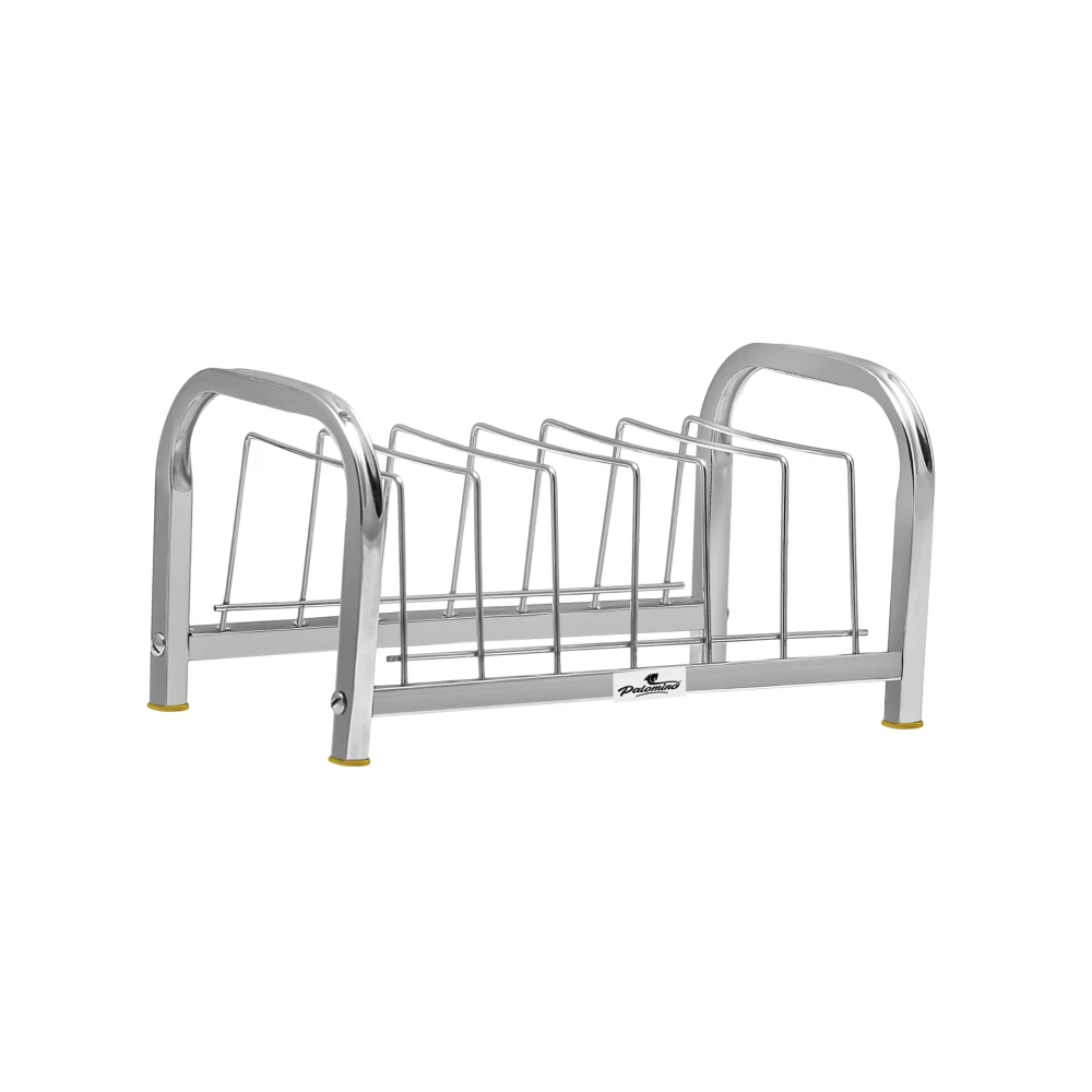 Homify Stainless Steel Dish Rack – Chrome Plated 8-Plate Stand/Utensil Holder for Kitchen Steel Plate Organizer, Rust-Resistant & Durable