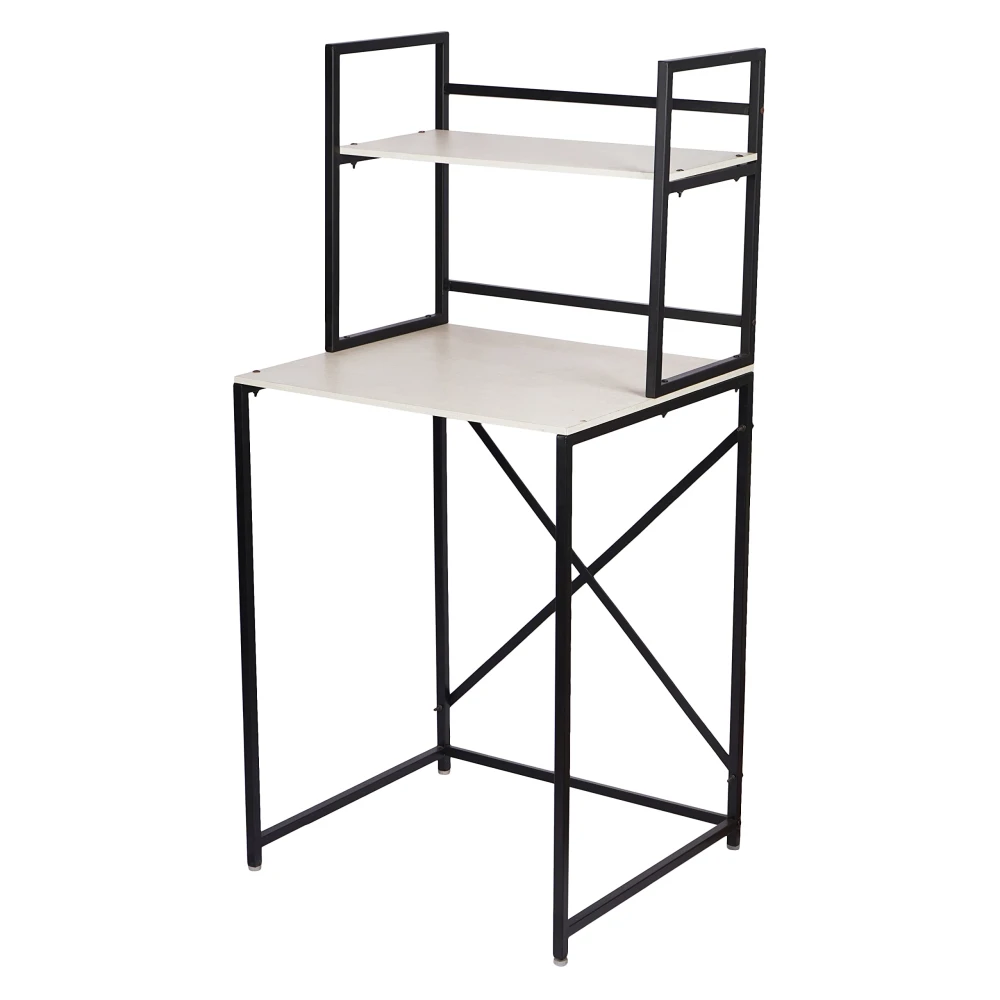 HOMIFY Washing Machine 2 Shelf Rack Stand for Storage Organizer in Bathroom and Washing Area/ Multipurpose Space Saving Standing Shelf for Bathroom Toilet/ Washing Machine Shelf Stand (Brown-White)