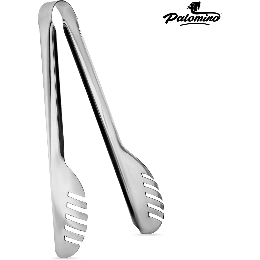 Palomino Stainless Steel Spaghetti Tongs Server Serving Tongs Tong for Noodles Pasta Macaroni Salad Kitchen Tools Food Serving Utensil -25 cm, Pack of 1