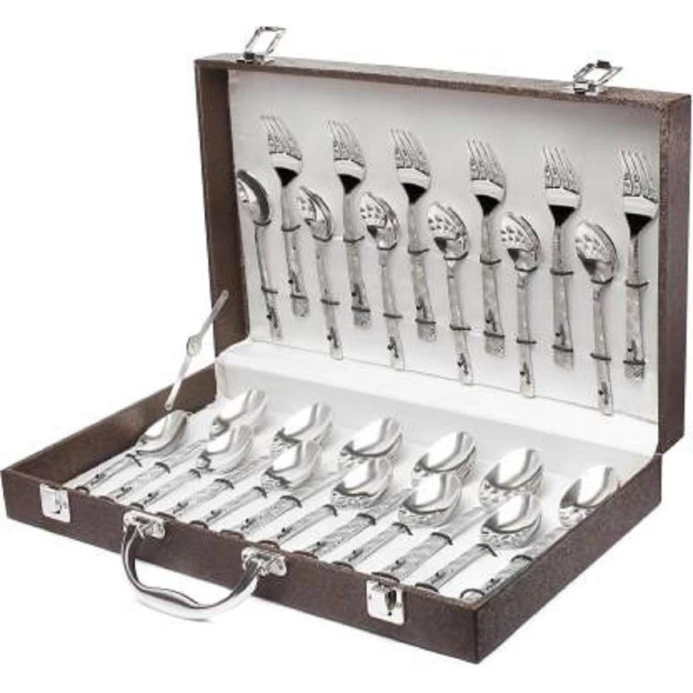 Palomino 24 pcs Stainless Steel Cutlery Set with Gift Box (Content: 6pcs Desert Spoon, 6pcs Desert Fork, 6pcs Tea Spoon & 6pcs Master Spoon)