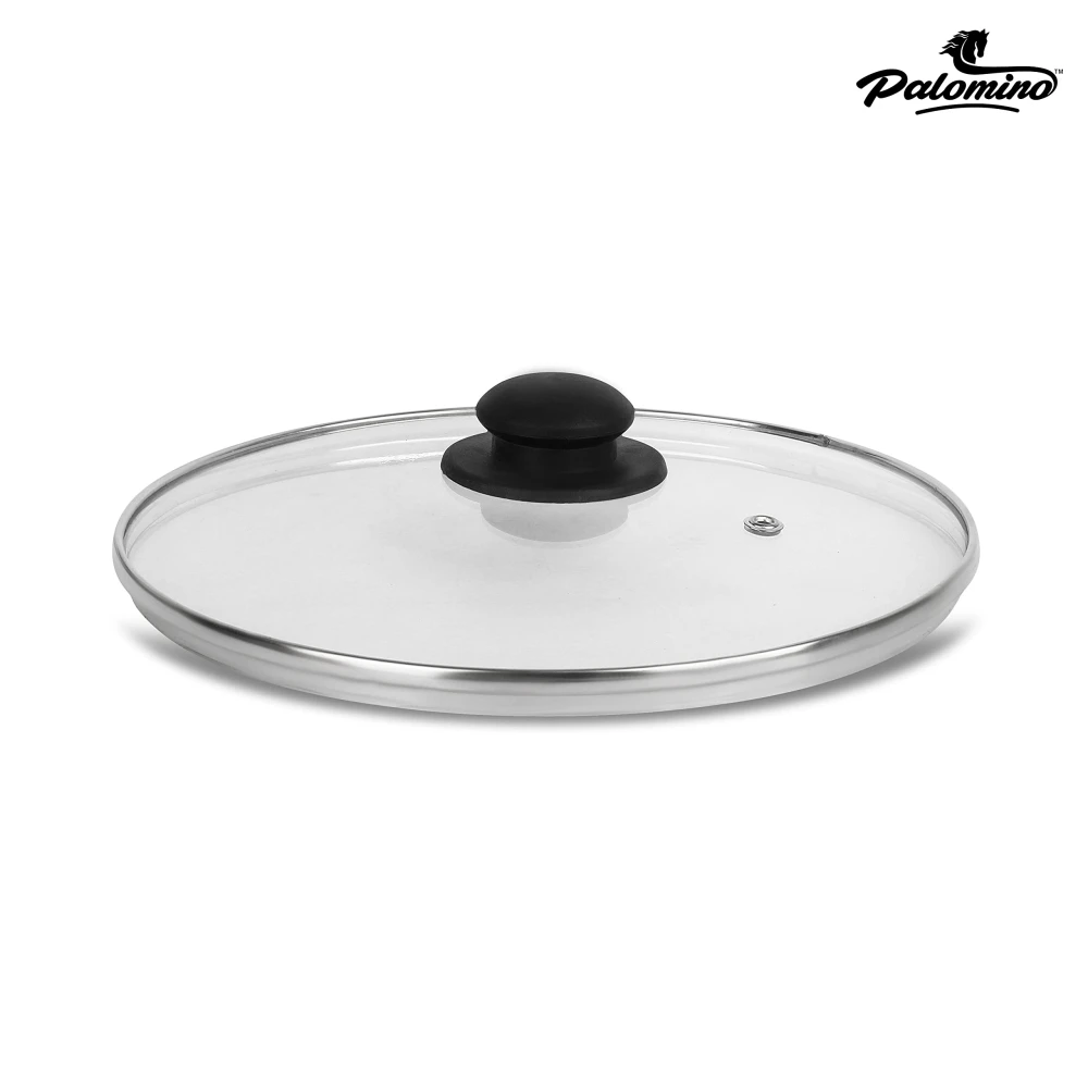 Palomino Non-Stick Aluminium Cookware Set of Fry Pan, Tawa/Griddle and Kadhai/Wok with Glass Lid (Black, Set of 4, Non- Induction Base)