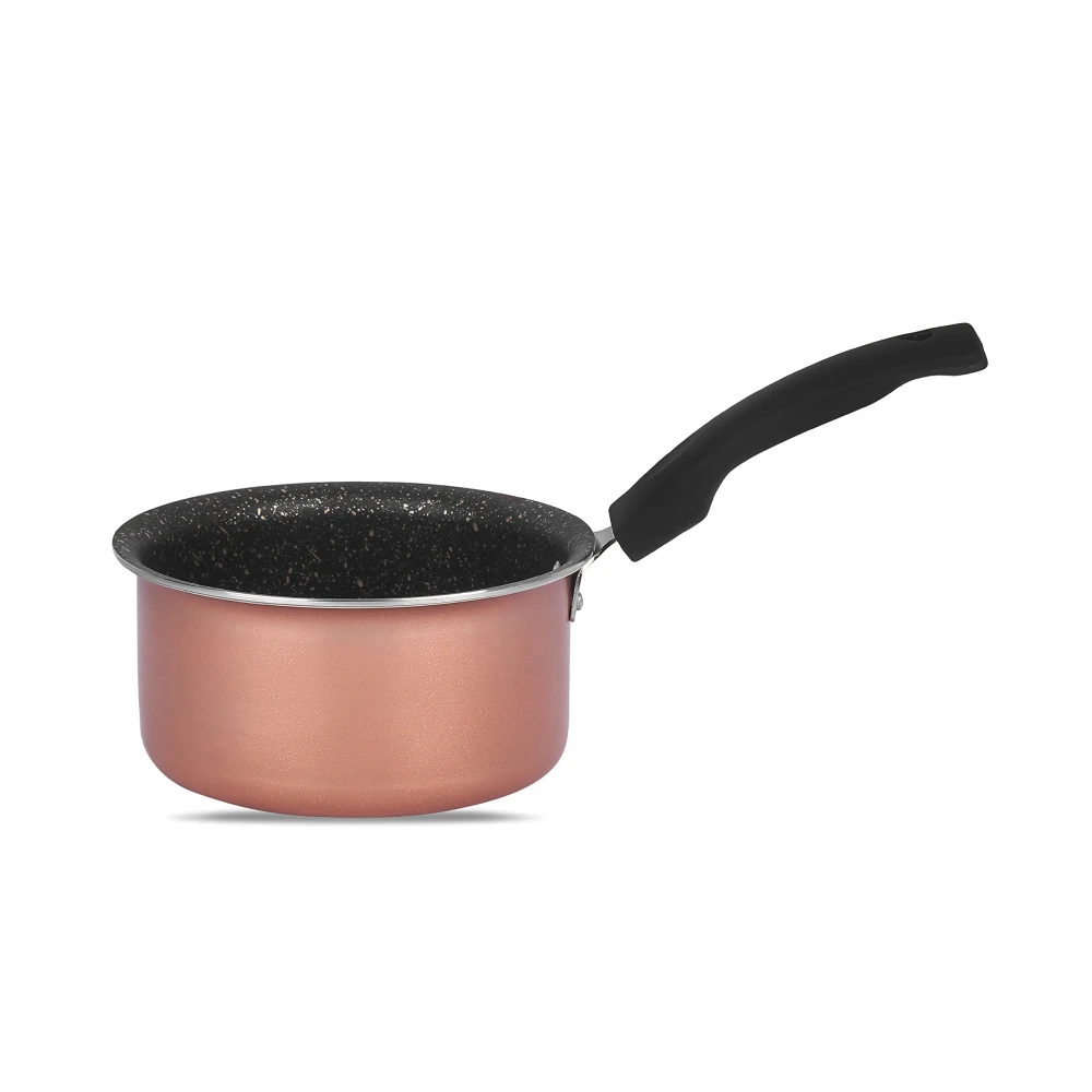 Palomino Aluminium Sauce Pan | Heavy Duty Non-Stick Sauce Pan | Cookware with Bakelite Handle (16 CM(IB))