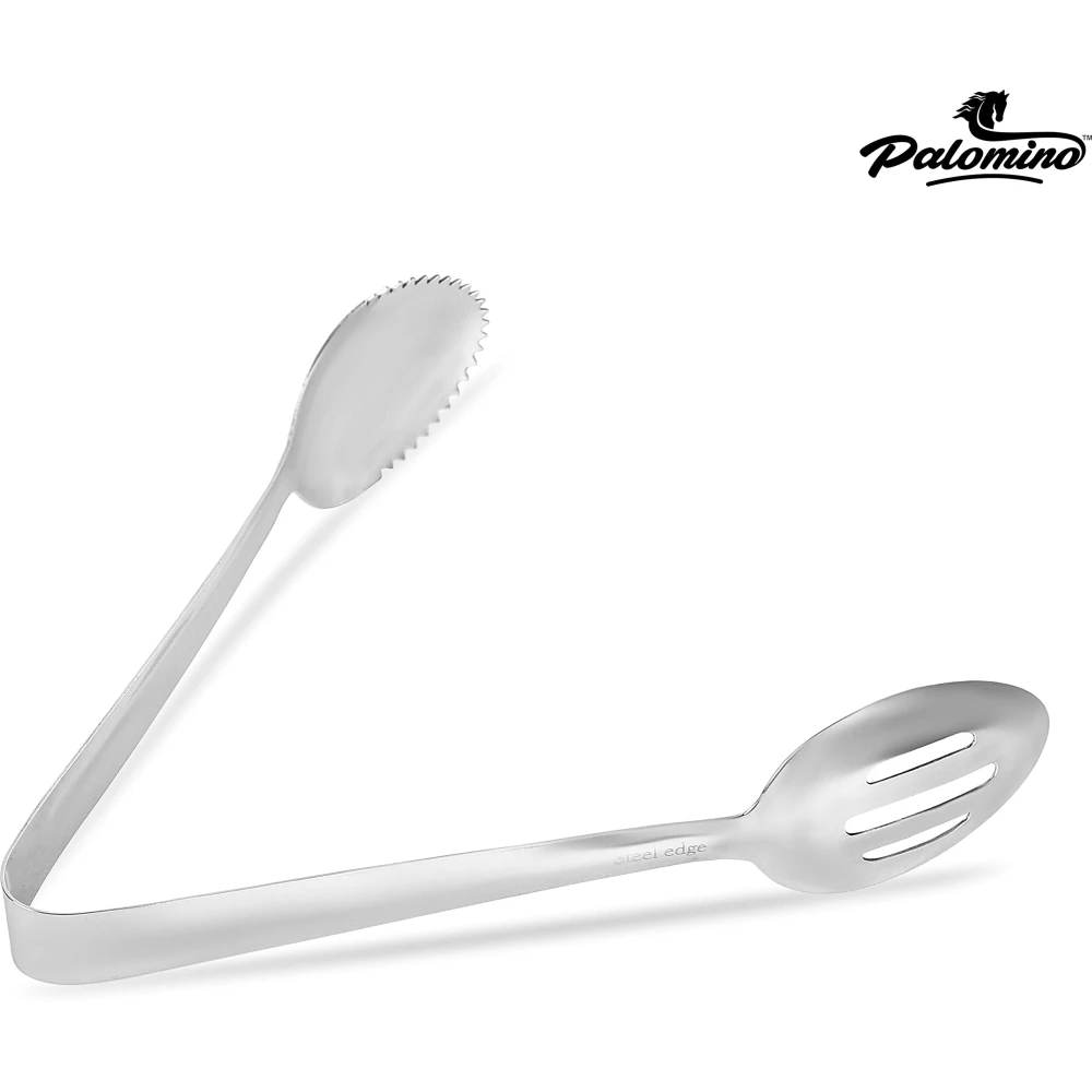 Palomino Heavy Duty Pie Tong Multi Functional Stainless Steel Barbecue Clip BBQ Tong Fried Steak Pie Pizza Bread Meat Clamp Cooking Tool Frying Cooking and Serving Tong Kitchen Tools