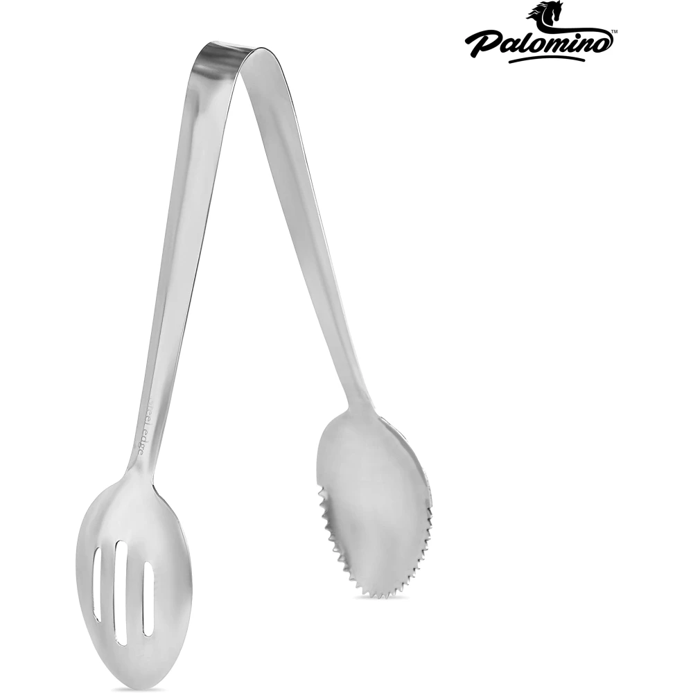 Palomino Heavy Duty Pie Tong Multi Functional Stainless Steel Barbecue Clip BBQ Tong Fried Steak Pie Pizza Bread Meat Clamp Cooking Tool Frying Cooking and Serving Tong Kitchen Tools